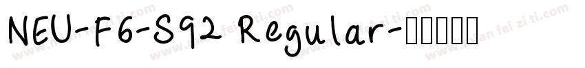 NEU-F6-S92 Regular字体转换